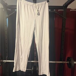 Ralph Lauren Gray and White Striped Lounge Pants